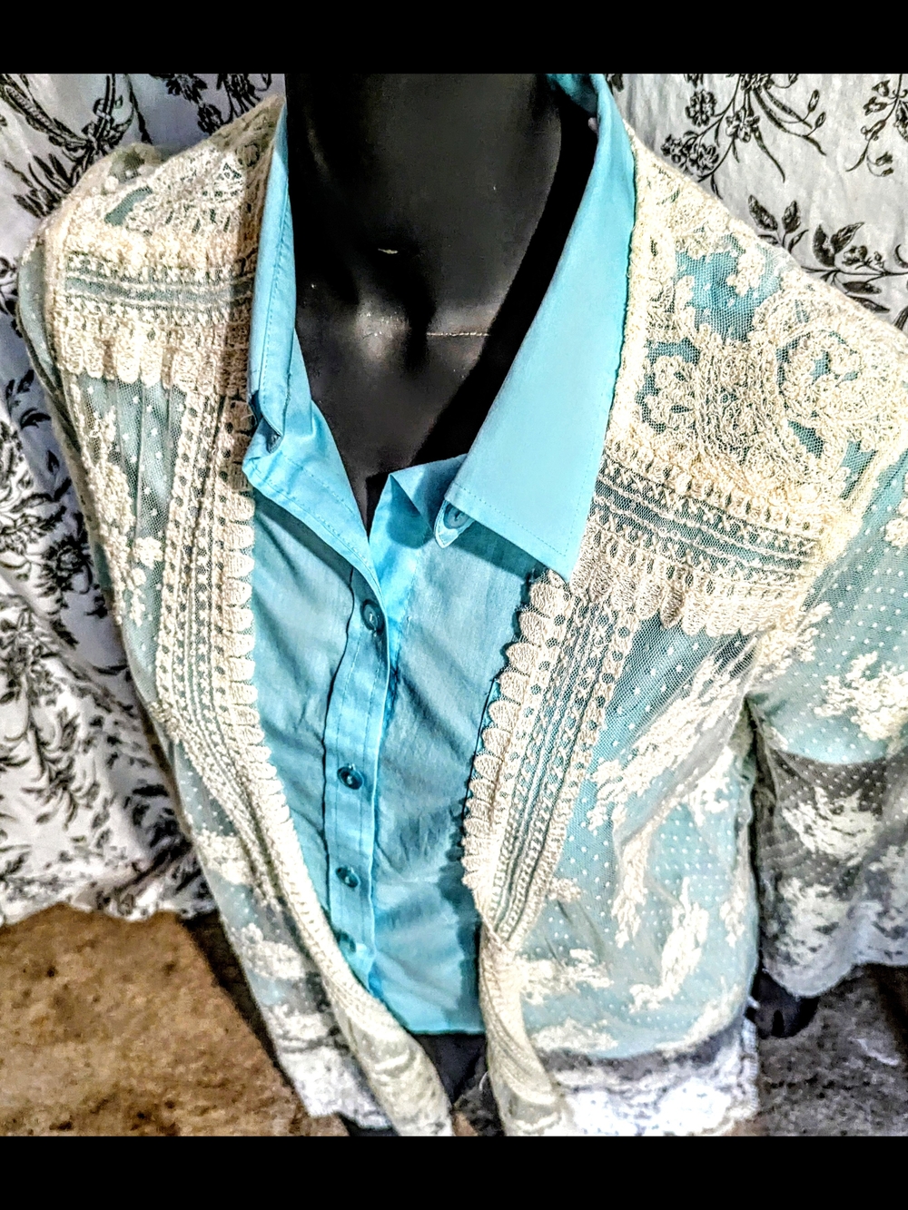 Sundance Lace Embroidered Cardigan / Duster / Cover Up